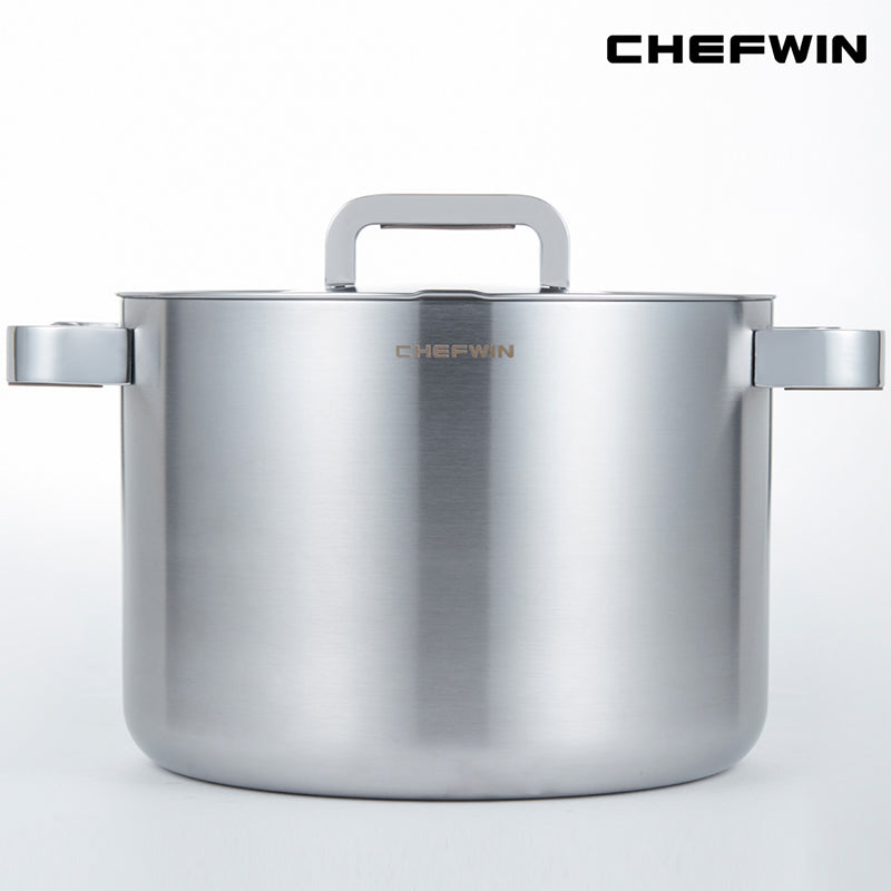 [K Direct Delievery] Chefwin 316 Stainless Steel 5Ply Stock Pot (24cm / 28cm)