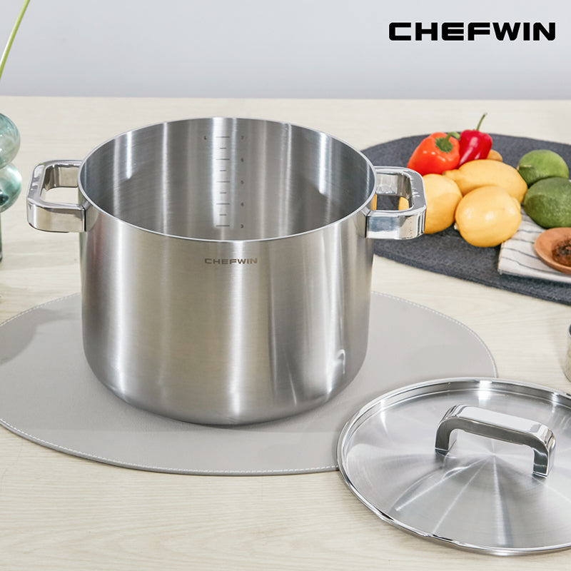 [K Direct Delievery] Chefwin 316 Stainless Steel 5Ply Stock Pot (24cm / 28cm)