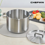[K Direct Delievery] Chefwin 316 Stainless Steel 5Ply Stock Pot (24cm / 28cm)