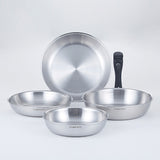 [K Direct Delivery] Chefwin 316 Stainless Steel 5Ply Dream Hands Cookware Set (with Detachable Handle)