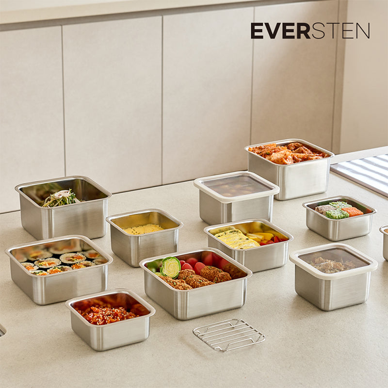 [K Direct Delivery] Eversten Cube Clear  Container 6 Piece Set