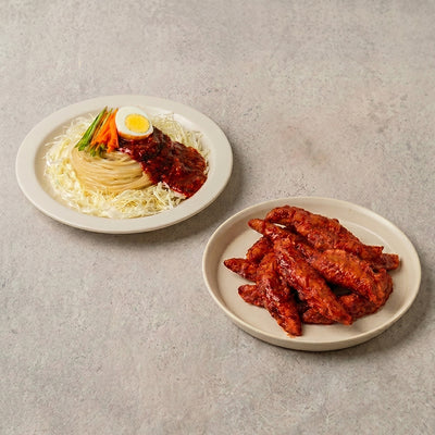[Boyoung Mandu] Medium Spicy Jjolmyeon 510g (2 Servings) + [Apple House] Seasoned Fried Mandu 360g