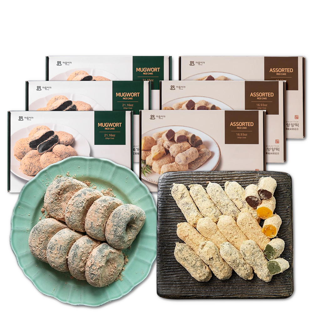 [ODK x 울타리] 콩쑥개떡 600g x 3팩 + 모듬영양떡 480g x 3팩 _무료배송특가