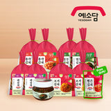 [예소담] 포기김치 900g x 2팩 + 파김치 800g x 2팩 + 총각김치 850g x 2팩 + 열무김치 900g x 2팩 + 생깻잎 400g ㅣ*증정*  썰은김치 400g_ 무료배송특가 (묶음)_12월 마지막주 순차발송