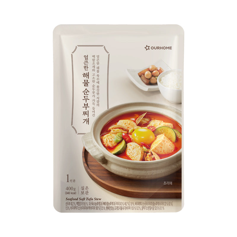 [Ourhome] Spicy Seafood Soft Tofu Stew 400g x 2