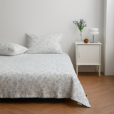 [K Direct Delivery] Hangil Bedding Natuur Modal Cooling Summer Comforter + Bed Spread (Soft Blue) SS/Q