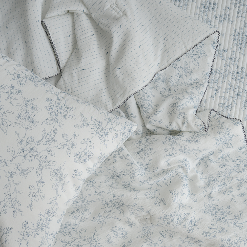 [K Direct Delivery] Hangil Bedding Natuur Modal Cooling Summer Comforter + Bed Spread (Soft Blue) SS/Q