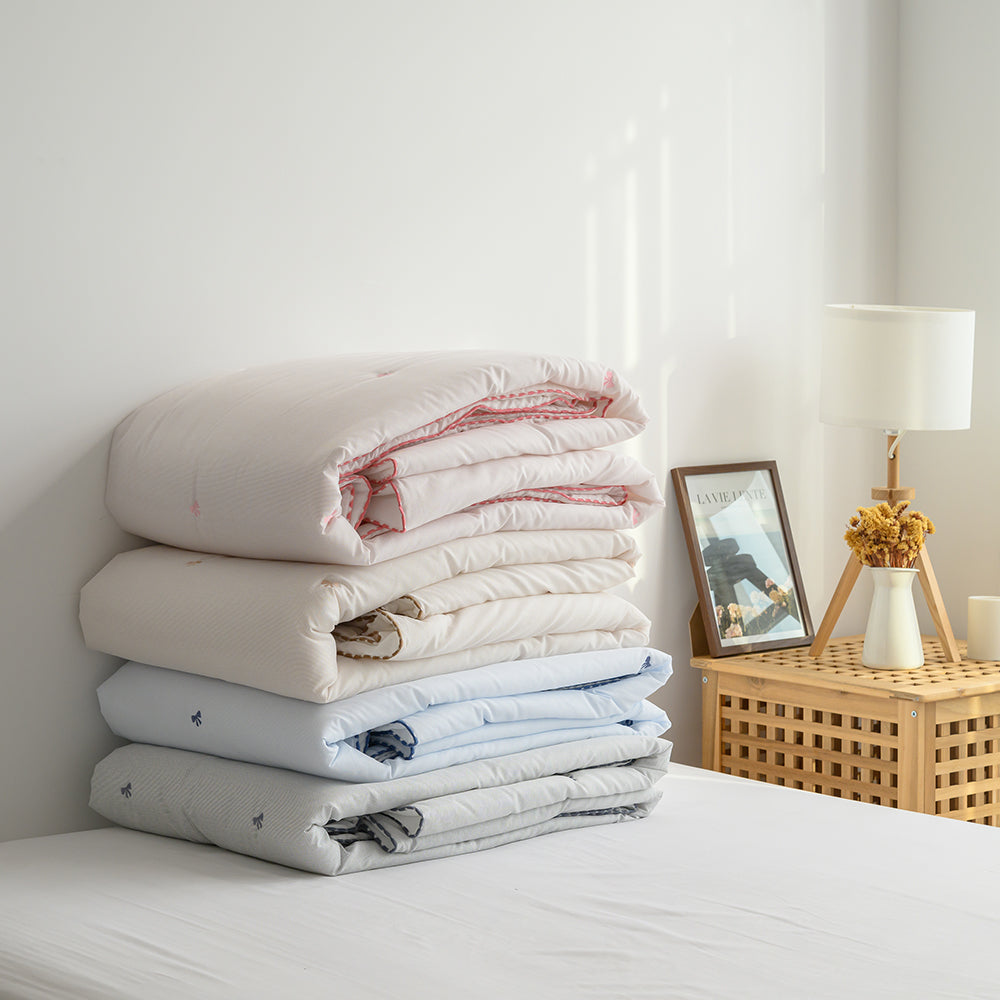 [K Direct Delivery] Hangil Bedding Ribbon Cooling Comforter+Pillowcase Set SS / Q