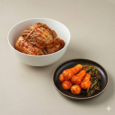 延川米金池老板泡菜 + 热麦泡菜 + 青葱泡菜 _ 韩国直送 A