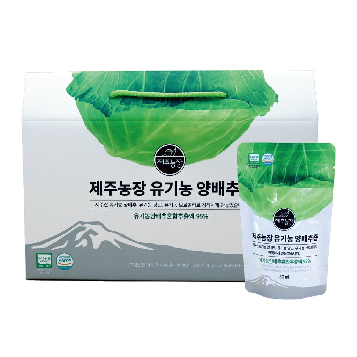 [Jeju Farm] Organic cabbage juice (80ml x 30 bags)