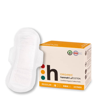 #[Hannahpad] Organic disposable cotton sanitary napkins (regular)