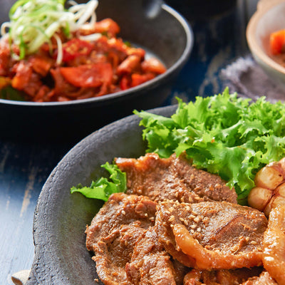 Soy Seasoned Chicken Bulgogi 1LB X 2 Pack + Spicy Pork Bulgogi 2LB