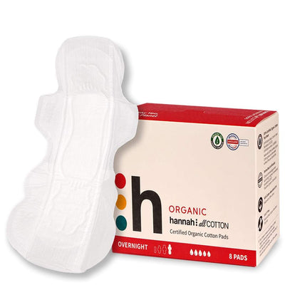 #[Hannahpad] Organic disposable cotton sanitary napkins (overnight)
