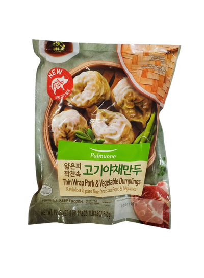 [Pulmuone] Thin Wrap Pork & Vegetable Dumpling 560g